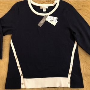 NWT Christopher & Banks Navy Sweater Petite Small